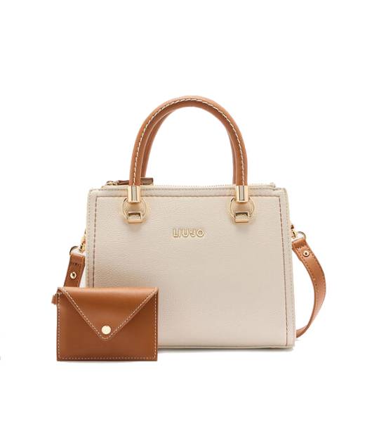 Sac à main LIU JO Satchel moyenne format Cream/bran