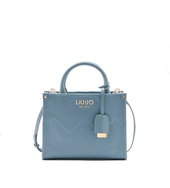 Sac à main LIU JO Charm moyenne format Blue denim